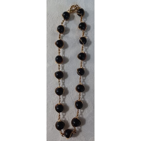 LOT OF BLACK, GOLD TONE NECKLACES, EARRINGS UNBRANDED 11 PIECES - Picture 2 of 16